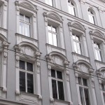 Old european city building